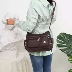 Bandolera de hombro informal para mujer, bolso Oxford impermeable con cremallera, paquete de bolsos cruzados de viaje de gran capacidad para mujer - Eleganzie