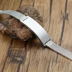 Imagen de Vnox-Pulseras ajustables de 10/16mm para hombre y mujer, pulsera de malla de acero inoxidable, joyería informal Unisex