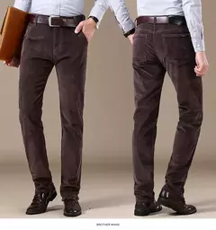 Pantalones informales de pana para hombre, moda de negocios, elásticos, de ajuste Regular, color negro, caqui, café, azul marino, otoño e invierno