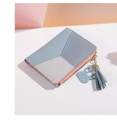 Cartera de mujer de cuero PU, cartera de mujer hecha de cuero, monederos para mujer, tarjetero, monederos portátiles plegables para mujer - comprar en línea