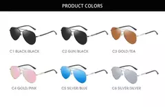 Gafas de sol polarizadas para hombre y mujer, lentes de aviador de Metal, ultraligeras, estilo piloto, a la moda - comprar en línea