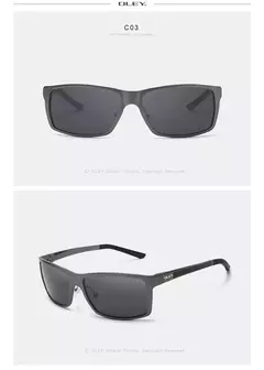 OLEY-gafas de sol polarizadas de aluminio y magnesio para hombre, lentes rectangulares para conducir - tienda en línea