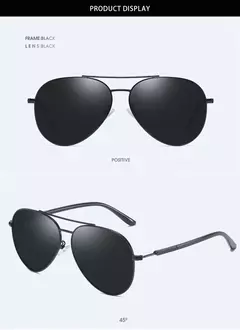 Gafas de sol polarizadas para hombre y mujer, lentes de aviador de Metal, ultraligeras, estilo piloto, a la moda - Eleganzie