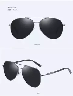 Gafas de sol polarizadas para hombre y mujer, lentes de aviador de Metal, ultraligeras, estilo piloto, a la moda en internet