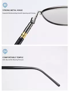 Imagen de Gafas de sol fotocromáticas de aviación a la moda para hombres y mujeres, gafas de sol polarizadas camaleón para piloto, gafas de sol antideslumbrantes para conducir UV400