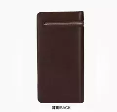Baellerry-billetera larga de cuero PU con doble cremallera para hombre, bolsillo para teléfono de gran capacidad, cartera clásica multifunción para hombre 2022 - comprar en línea