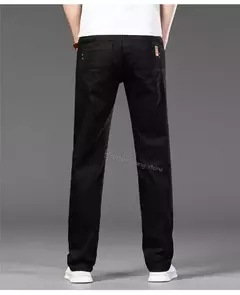 Pantalones vaqueros blancos de corte Regular para hombre de estilo clásico, pantalones vaqueros de algodón elásticos avanzados a la moda de negocios, pantalones de marca para hombre - buy online