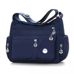 Imagen de Bandolera de hombro informal para mujer, bolso Oxford impermeable con cremallera, paquete de bolsos cruzados de viaje de gran capacidad para mujer