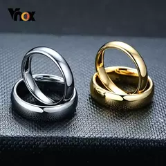 Vnox Anillos de boda de tungsteno antiarañazos para mujeres y hombres, alianzas de boda clásicas simples para parejas, joyería básica - comprar en línea