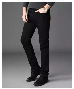 Pantalones vaqueros elásticos para hombre, vaqueros de estilo clásico, ajustados, informales, de marca, 2023 - online store