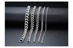 Vnox Basic 3/5/7/9/11mm ancho Curb pulseras de cadena de eslabones cubanos para hombres, joyería de mujer, regalos de pulsera de acero inoxidable antialérgico - tienda en línea