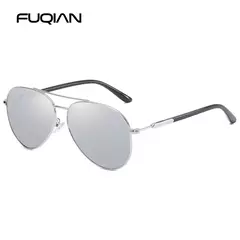 Gafas de sol polarizadas para hombre y mujer, lentes de aviador de Metal, ultraligeras, estilo piloto, a la moda en internet