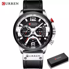 Relojes deportivos CURREN informales para hombre, reloj de pulsera de Cuero militar de lujo de marca superior, reloj de pulsera para hombre, reloj de pulsera cronógrafo de moda - buy online