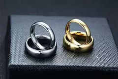 Vnox Anillos de boda de tungsteno antiarañazos para mujeres y hombres, alianzas de boda clásicas simples para parejas, joyería básica en internet