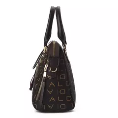 Bolso de mano con letras en inglés para mujer, bolso con asa superior y borlas de cuero PU, bolso de hombro de lujo, bolso de mano de gran capacidad con diseño - comprar en línea