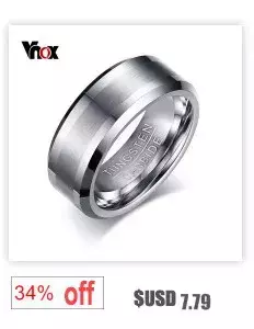 Imagen de Vnox Joyería De Tungsteno Negro Anillos de Compromiso para Los Hombres 8mm de Ancho Con Textura Hombres Anillos Al Por Mayor