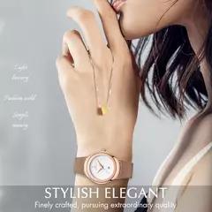 Reloj NAVIFORCE, relojes de cuarzo a la moda para mujer, reloj de pulsera resistente al agua de acero inoxidable para mujer, reloj Simple para chica, reloj femenino en internet