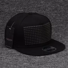 Gorra snapback 3D elegante para niños y niñas, sombrero de béisbol plano de pirámide cuadrada de silicona suave elevada, hip hop - tienda en línea