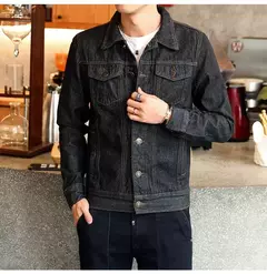 Chaqueta vaquera ajustada informal para Hombre, Cazadora Bomber de alta calidad, talla grande 4XL