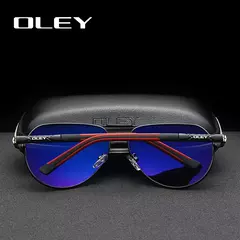 OLEY-gafas de sol polarizadas de aluminio para hombre y mujer, lentes de sol clásicas de piloto, revestimiento, conjunto completo de caja - Eleganzie