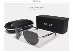 OLEY-gafas de sol polarizadas de aluminio para hombre y mujer, lentes de sol clásicas de piloto, revestimiento, conjunto completo de caja - comprar en línea