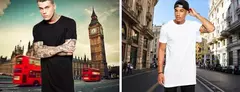 2025 nueva ropa para hombre, camiseta larga negra para hombre, camisetas de Hip Hop para hombre, camisetas informales de manga corta para hombre - comprar en línea