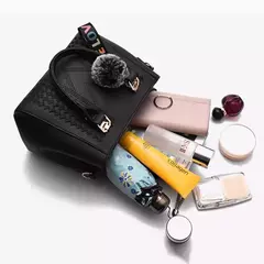 Bolsos de mensajero bordados, bolsos de cuero para mujer, bolsos para mujer, bolso principal de mano con bola de pelo para mujer - tienda en línea