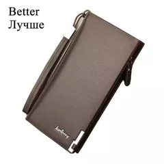 Imagen de Baellerry, carteras largas para hombre, bolso con cremallera de gran capacidad, tarjetero, monedero para hombre, bolsillo para monedas, cartera de mano de marca de lujo para hombre