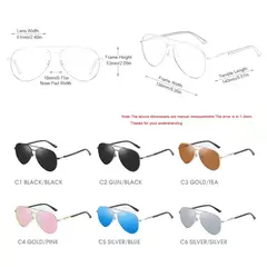 Gafas de sol polarizadas para hombre y mujer, lentes de aviador de Metal, ultraligeras, estilo piloto, a la moda - tienda en línea