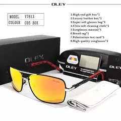 Imagen de OLEY-gafas de sol polarizadas de aluminio para hombre y mujer, lentes de sol masculinas con espejo UV400, Y7613