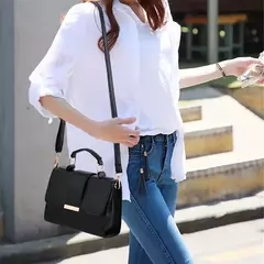 Bolso Retro de Cuero PU – Estilo Cruzado con Solapa Elegante - tienda en línea