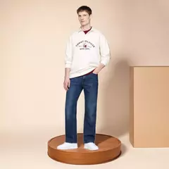 Polo Blanco De Manga Larga De Hombre De Tommy Hilfiger