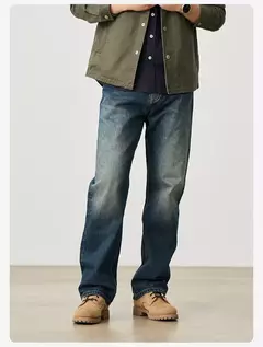 SIMWOOD 2025 primavera nuevo suelto Relax 13,5 oz 100% tela de algodón lavado Vintage Jeans hombres pantalones vaqueros de alta calidad - buy online
