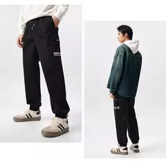 Semir pantalones casuales hombres ropa de trabajo suelta primavera cordón estilo deportivo pantalones con puños pantalones largos estampados de moda cepillados - buy online