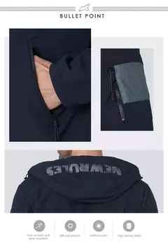 ICEbear 2023 Abrigo de algodón de longitud media para hombre primavera y otoño MWB21665D 2023