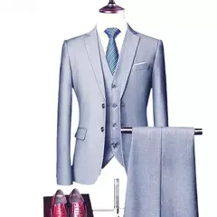 Trajes para hombres elegantes, Blazers de 3 piezas, 2 conjuntos, chaquetas de boda, chaleco, pantalones, moda de lujo, traje completo clásico, traje Formal 2025