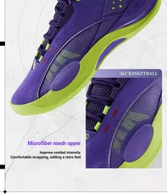 Zapatillas de baloncesto para hombre del equipo Joker de 361 grados CQT rebote estable antideslizante resistente al desgaste zapatillas de combate de alta calidad para hombre 572511105 - Eleganzie