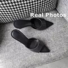 FEDONAS-Sandalias de tacón alto de piel auténtica para mujer, zapatos sexys de Punta abierta para fiesta, boda, Verano