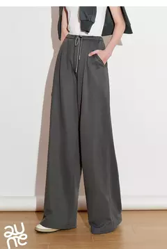 TOYOUTH, pantalones informales para mujer, primavera 2025, nuevo estilo deportivo, pantalones largos rectos de pierna ancha con cordón brillante y cintura elástica - comprar en línea