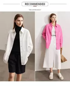 AMII-chaquetas vaqueras minimalistas para mujer, abrigos holgados de 2022 algodón, de estilo hong kong, a la moda, 100% - comprar en línea