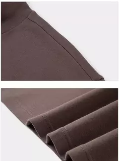 Semir-ropa interior de Cuello medio alto para hombre, cómoda, a la moda, microcepillada, capa Base Simple diaria on internet