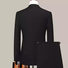 S-8XL (Blazer + Pantalones) Traje de estilo británico ajustado para boda, informal, de negocios, para exteriores, tendencia de caballero, de un solo pecho - buy online