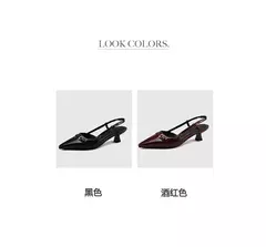 2024 nuevos zapatos de vestir de verano para Mujer, Sandalias de charol sin cordones con punta en pico, Sandalias con hebilla, tacones medios, Sandalias para Mujer - Eleganzie