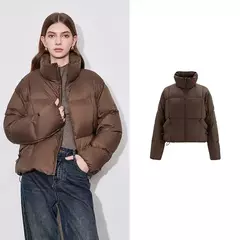 TOYOUTH-abrigo de plumón para mujer, chaqueta informal con cremallera y cuello levantado, plumón de pato blanco 20224, otoño e invierno, 90%