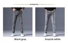 Image of Sulee-pantalones vaqueros clásicos para hombre, Jeans azules, elásticos avanzados, rectos, de algodón, talla grande, 2024