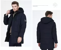 ICEbear 2023 chaquetas de invierno para hombres abrigo de algodón casual parkas acolchadas de longitud media MWD3061D - Eleganzie