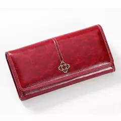 Cartera de piel para mujer Carteras largas de lujo para mujer, monederos a la moda, bolsas para dinero, bolsos 2022, tarjetero para mujer