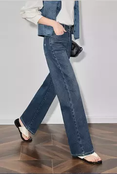 TOYOUTH-pantalones vaqueros de mezclilla para mujer, pantalón de pierna ancha, versátil, bordado, a la moda, primavera 2025 en internet