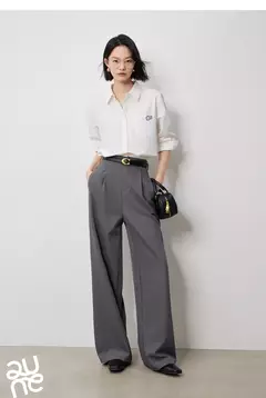 Imagen de TOYOUTH-Blusa para mujer, camisa de otoño 2024, nueva pintura al óleo multicolor, cuello vuelto, camisa bordada de manga larga, Tops blancos