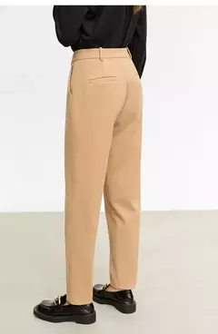 AMII minimalista 2024 invierno nuevos pantalones de rábano para mujer tubo de humo de lana Casual hasta el tobillo pantalones básicos sólidos 12314003 - Eleganzie